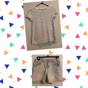 Girls shirt and shorts
